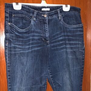 Eileen Fisher High Rise Blue Jeans with Classic Indigo Wash